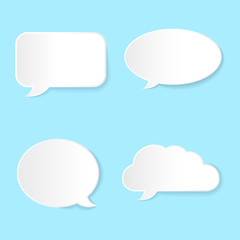 Vector collection of isolated speech bubbles . set of speech bubbles. Vector EPS 10.