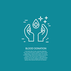 Vector world blood donor day concept on white