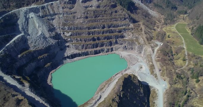 Mine pit near Bergen, Norway.