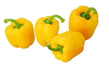 Yellow pepper isolated on a white background