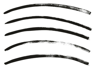 Calligraphy Paint Thin Brush Lines Curved High Detail Abstract Vector Background Set 25