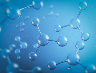 Science background with molecule or atom, Abstract structure for Science or medical background, 3d illustration