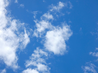 Nubes sobre Cielo azul, fotografía realizada en primavera
