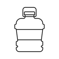 Plastic bottle vector illustration, line style icon