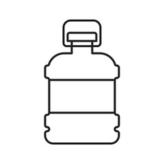 Plastic bottle vector illustration, line style icon