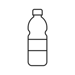 Plastic bottle vector illustration, line style icon