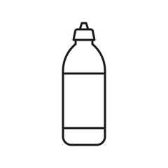 Plastic bottle vector illustration, line style icon