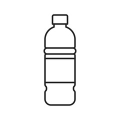 Plastic bottle vector illustration, line style icon