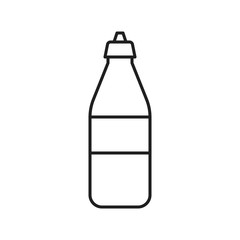 Plastic bottle vector illustration, line style icon