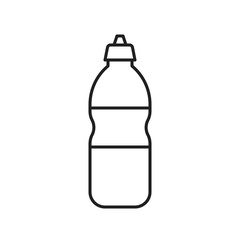 Plastic bottle vector illustration, line style icon