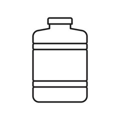 Plastic bottle vector illustration, line style icon