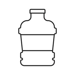 Plastic bottle vector illustration, line style icon