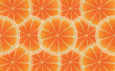 orange juicy fruit slices decor