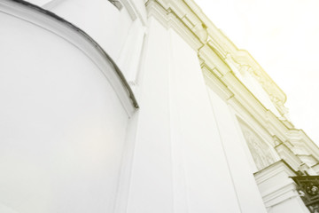 Orthodox church white wall low angle view