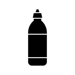 Plastic bottle vector illustration, solid style icon