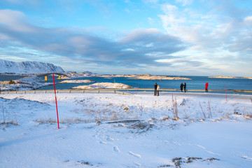 winter scene in norway scandinavia