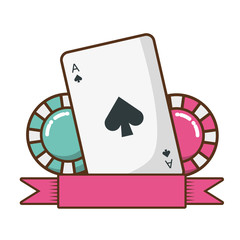 poker cards isolated icon