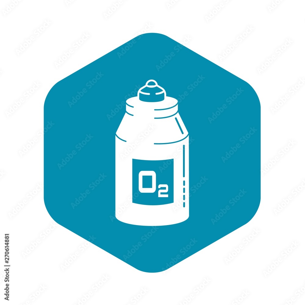 Aufkleber oxygen bottle icon. simple illustration of oxygen bottle vector icon for web design isolated on whit