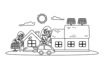 Eco city and save planet design