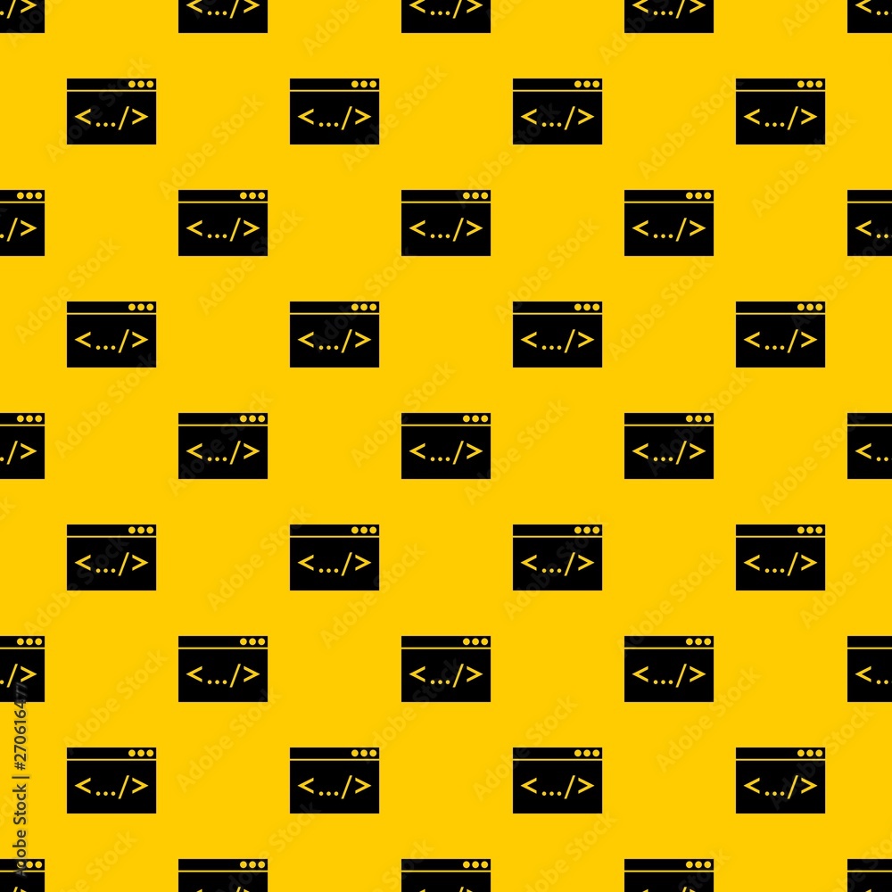 Poster code window pattern seamless vector repeat geometric yellow for any design