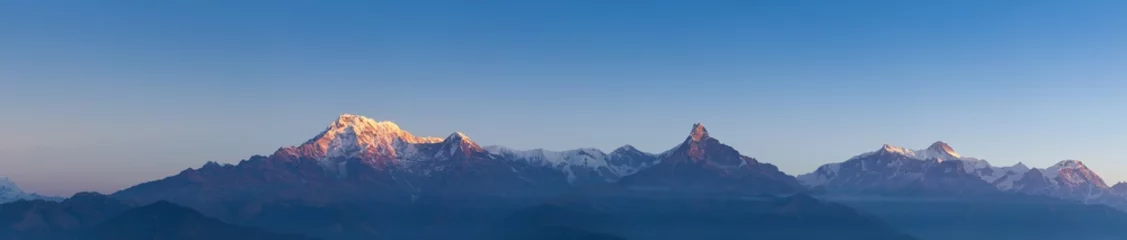Crédence de cuisine en verre imprimé Manaslu Annapurna panorama