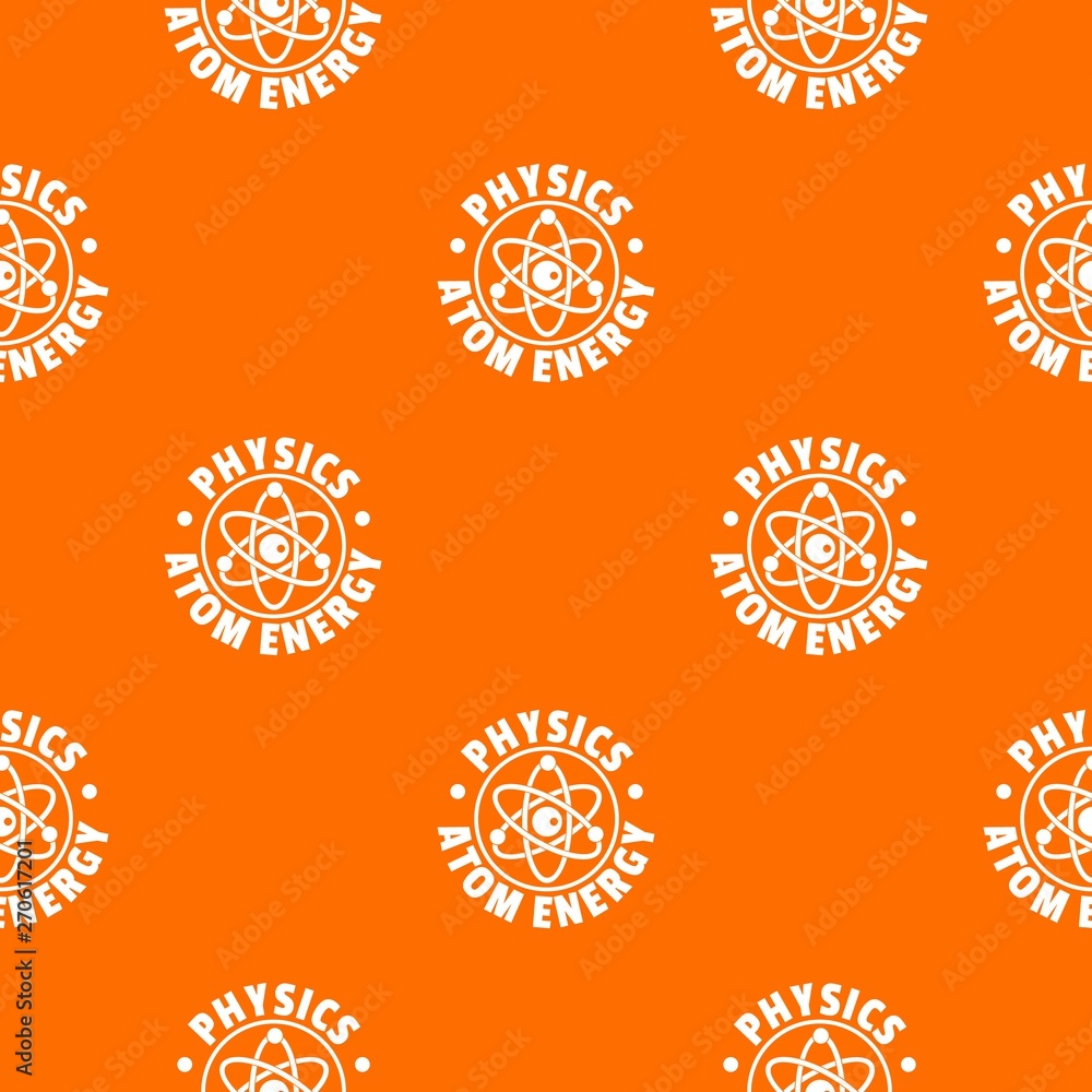 Poster atom energy pattern vector orange for any web design best