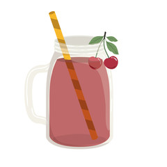 glass with cherry and skinny drink