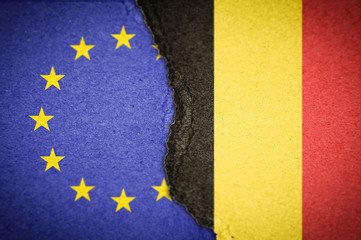 Concept of Belgium leaving EU - Bexit