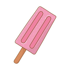Summer popsicle fronz dessert cartoon isolated