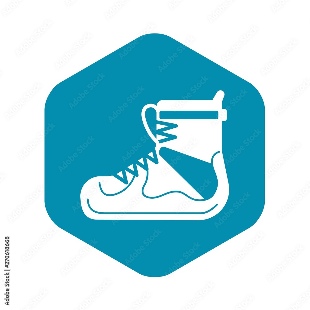 Poster hiking boot icon. simple illustration of hiking boot vector icon for web design isolated on white ba