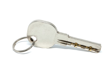 Key on white background with clipping path