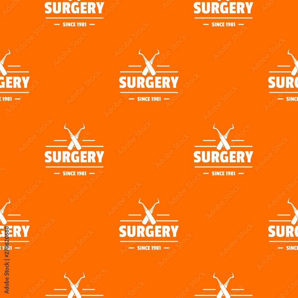 Poster surgery pattern vector orange for any web design best