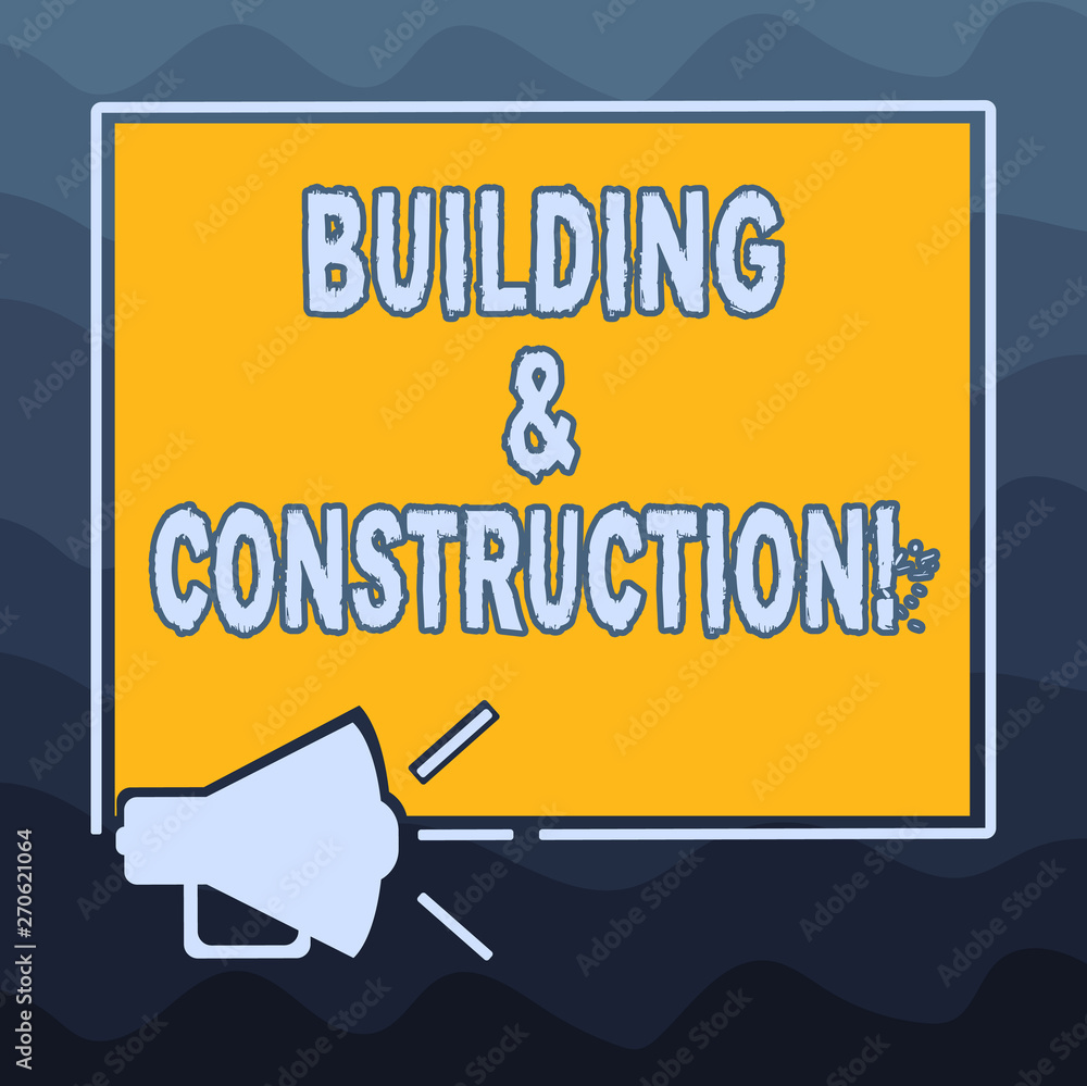 Poster writing note showing building and construction. business photo showcasing the work of building or ma