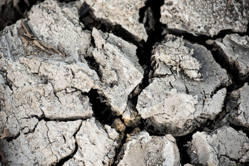 Cracked drought ground surface background. Disaster concept.