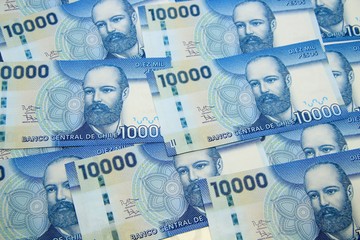 Chilean peso bills - background