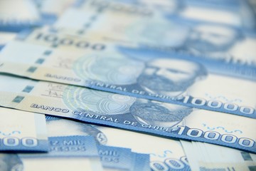 Chilean peso bills - background