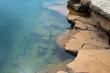 Quiet landscape of Shegan's Eye lake, Albania