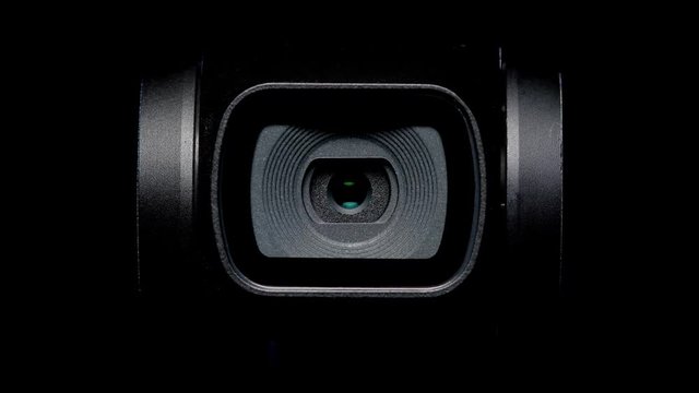 Front view of digital robotics camera lens.