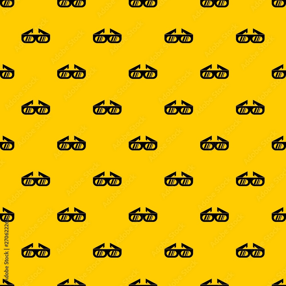 Poster glasses for 3d movie pattern seamless vector repeat geometric yellow for any design