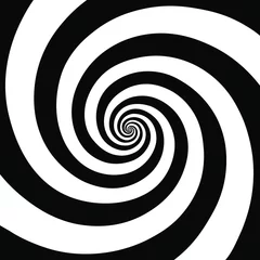 Poster Im Rahmen Hypnotischer Spiralhintergrund.Design im Stil der optischen Täuschung. Vektor-Illustration © Nadya