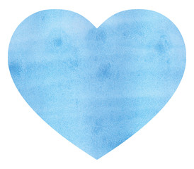 blue abstract watercolor heart