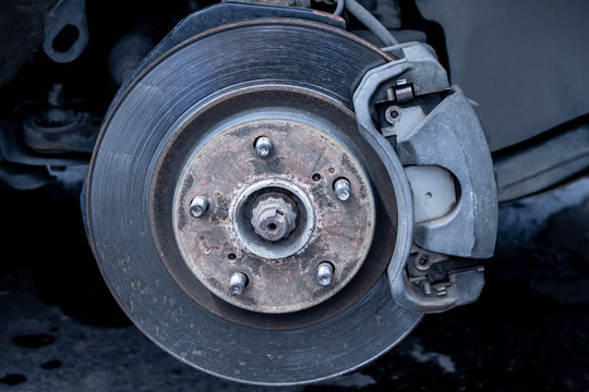 Car brake disc without wheel