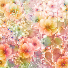 Colorful Hydrangea Flower Pattern 2