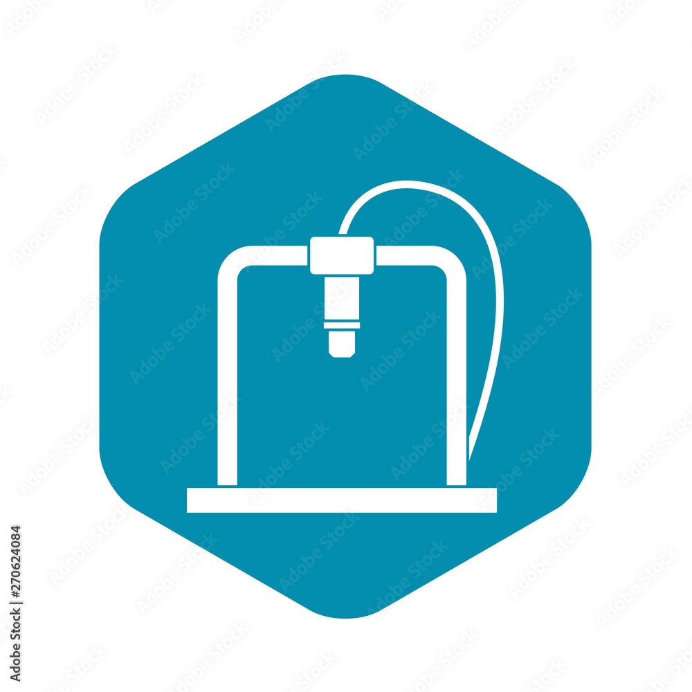 Poster 3d printer frame icon in simple style isolated vector illustration