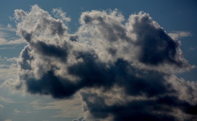 Evening clouds in Berlin and Brandenburg of  July 16, 2015, Germany