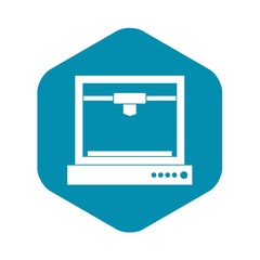 Fototapeta premium 3d printer model icon in simple style isolated vector illustration