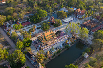The Khmer town on water at lake - Phnompenh at Cambodia