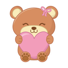 toy bear hugging a heart