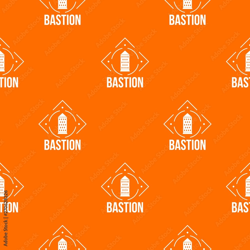 Poster bastion pattern vector orange for any web design best