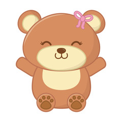 toy bear icon vector illustration